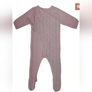 MANIERE NOOVEL baby girl CABLE WRAP FOOTIE, size 18M